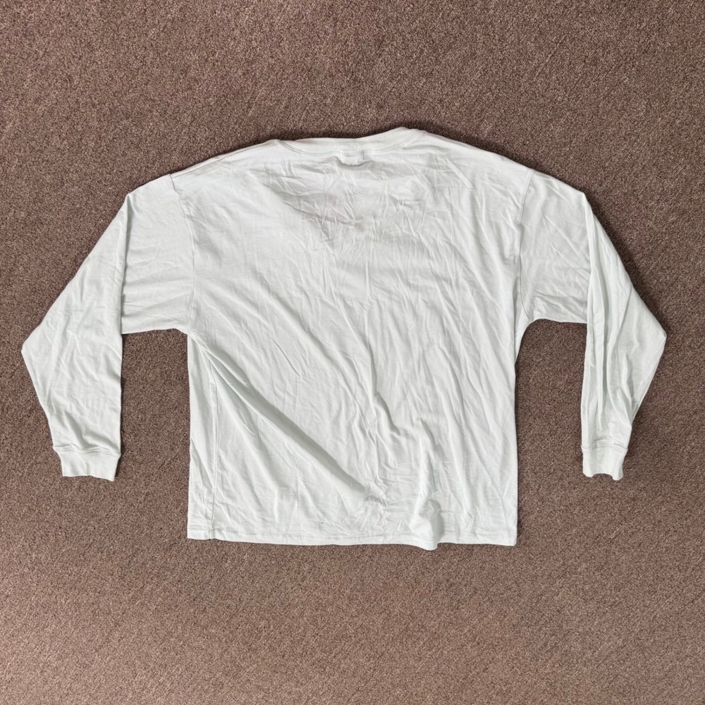 Skims Boyfriend Henley Long Sleeve Frost White TP-HEN-4911 Medium NWT - Picture 3 of 3